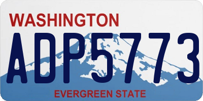 WA license plate ADP5773