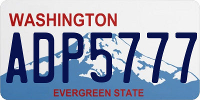 WA license plate ADP5777