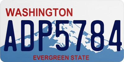WA license plate ADP5784