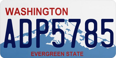 WA license plate ADP5785