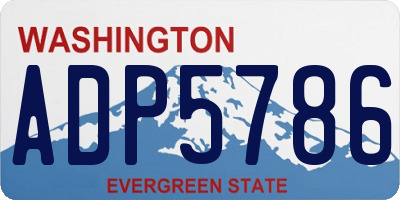 WA license plate ADP5786