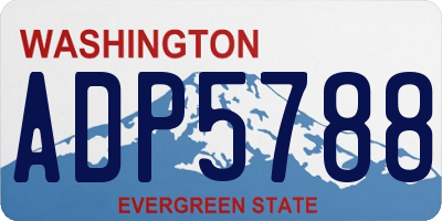 WA license plate ADP5788