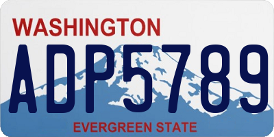 WA license plate ADP5789