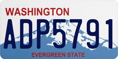 WA license plate ADP5791