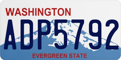 WA license plate ADP5792