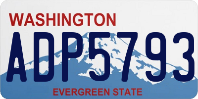 WA license plate ADP5793