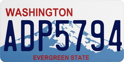 WA license plate ADP5794