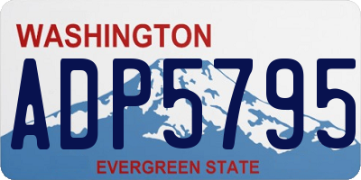 WA license plate ADP5795