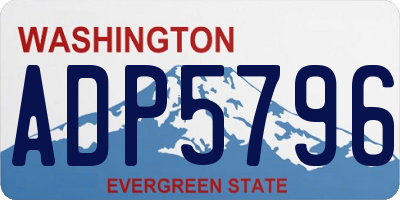 WA license plate ADP5796
