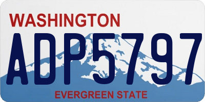 WA license plate ADP5797