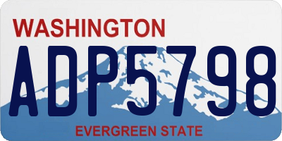 WA license plate ADP5798