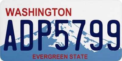 WA license plate ADP5799