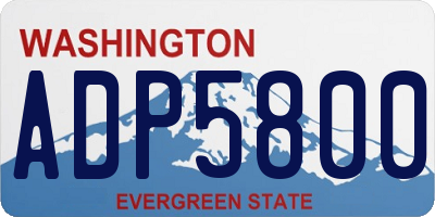 WA license plate ADP5800