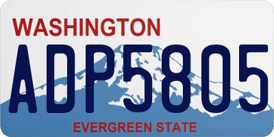 WA license plate ADP5805