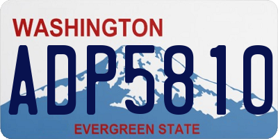 WA license plate ADP5810