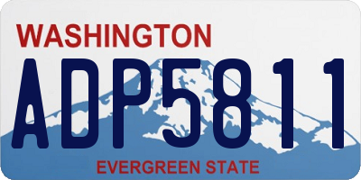 WA license plate ADP5811