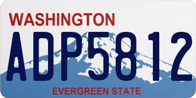 WA license plate ADP5812