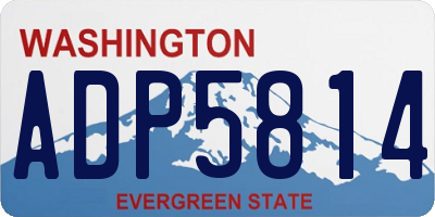 WA license plate ADP5814