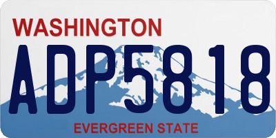 WA license plate ADP5818