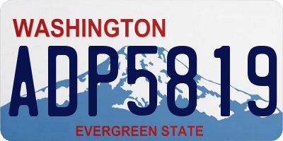 WA license plate ADP5819