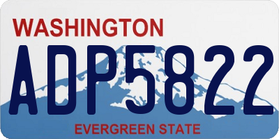 WA license plate ADP5822