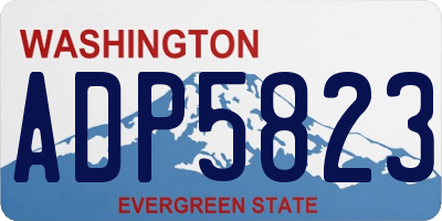 WA license plate ADP5823