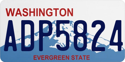 WA license plate ADP5824