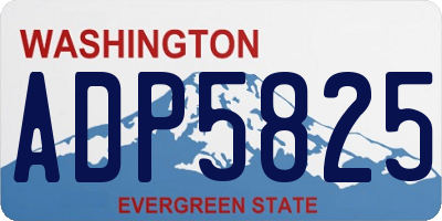 WA license plate ADP5825