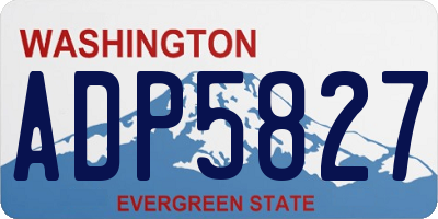 WA license plate ADP5827