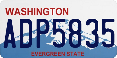 WA license plate ADP5835