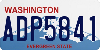 WA license plate ADP5841