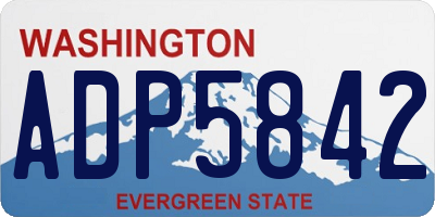 WA license plate ADP5842
