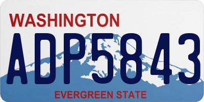 WA license plate ADP5843