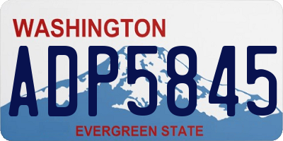 WA license plate ADP5845