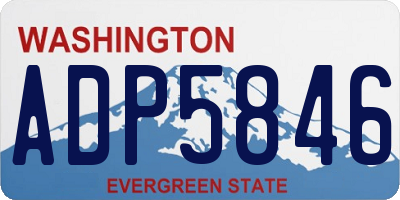 WA license plate ADP5846