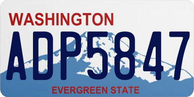 WA license plate ADP5847