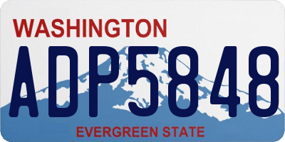 WA license plate ADP5848