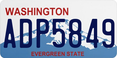 WA license plate ADP5849