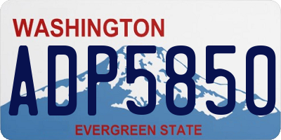 WA license plate ADP5850