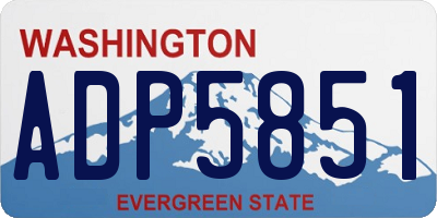 WA license plate ADP5851