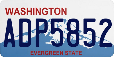 WA license plate ADP5852
