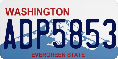 WA license plate ADP5853