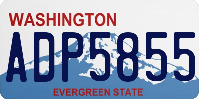 WA license plate ADP5855