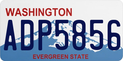 WA license plate ADP5856