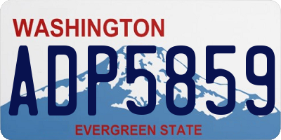 WA license plate ADP5859