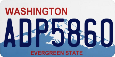 WA license plate ADP5860