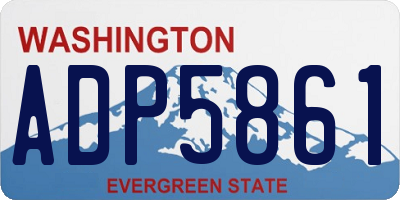 WA license plate ADP5861