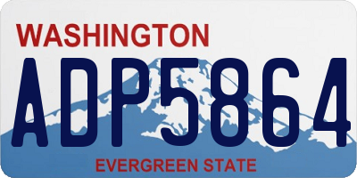 WA license plate ADP5864