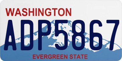 WA license plate ADP5867