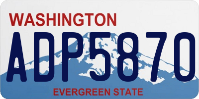 WA license plate ADP5870
